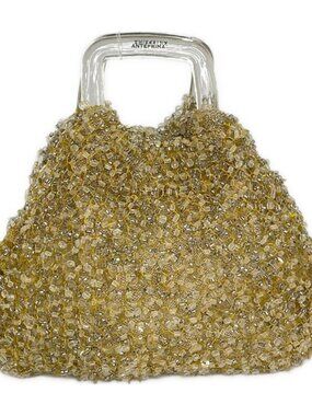 ANTEPRIMA Cream Gold Clear Chemical Fiber Plastic Handbag
